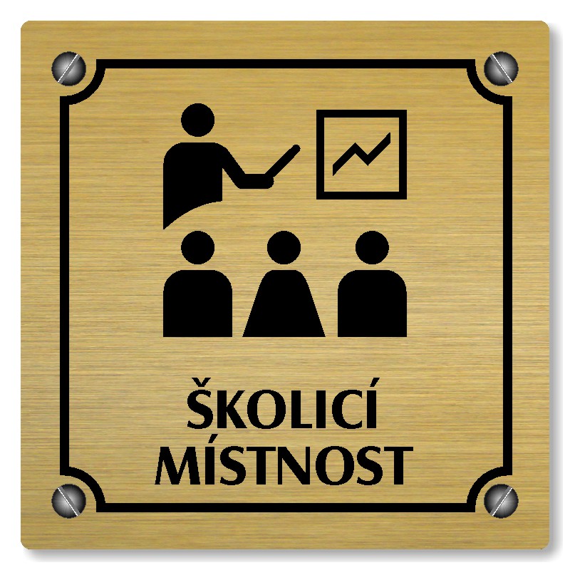 Školicí místnost, 80x80mm, zlatá, Kansas